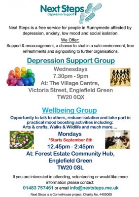 Wellbeing group at the Forest Estate Hub from 8th September.
